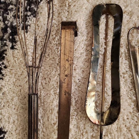 Huge 5 PC Metal RUSTIC Art kitchen LADEL SET - Picture 6 of 9